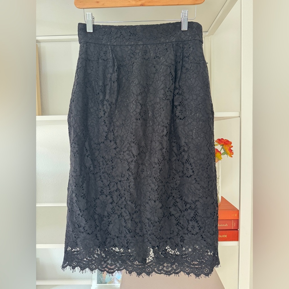 J Crew lace pencil skirt, 4